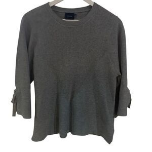 Cliche mixed knit pattern wool blend pullover crew neck sweater medium